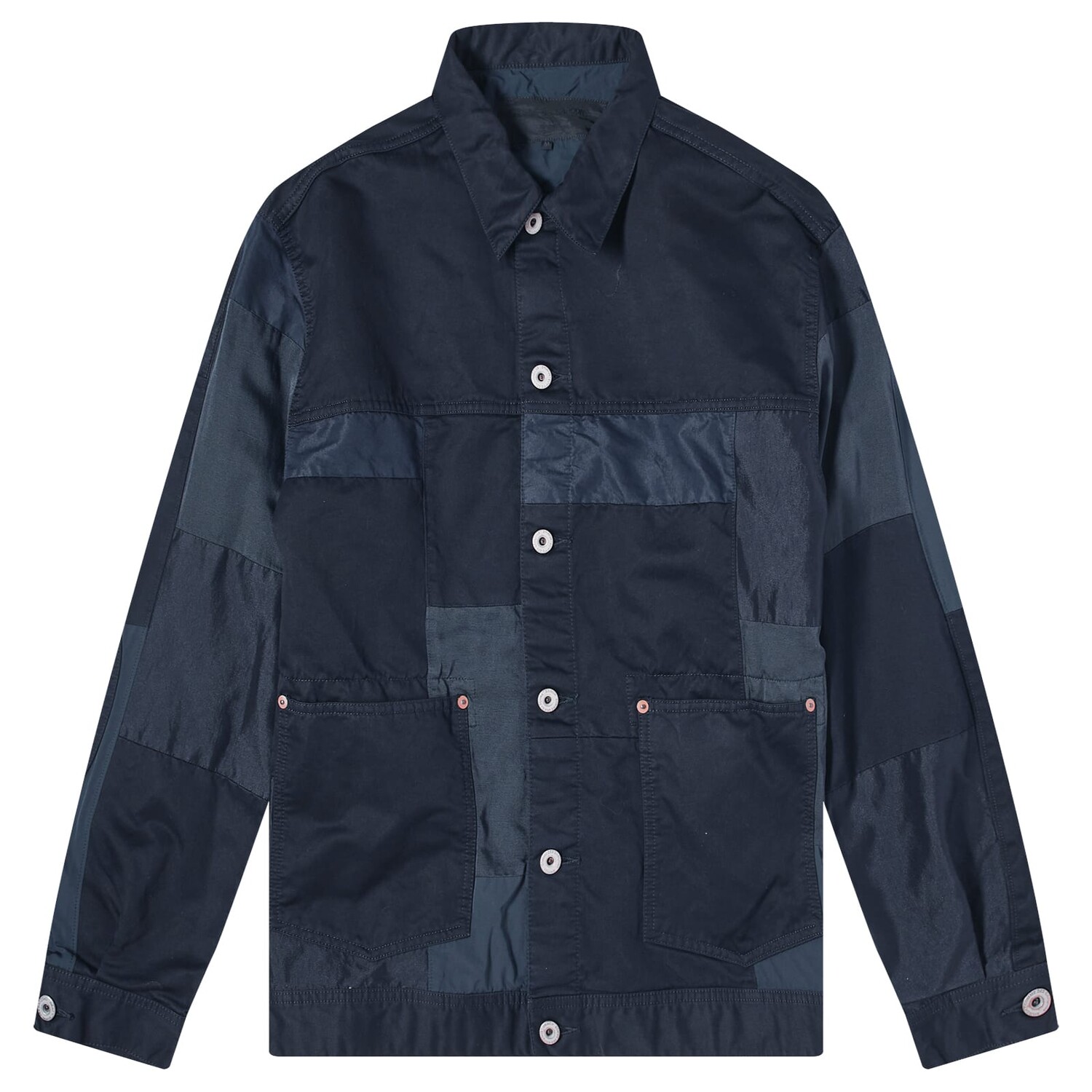 

Куртка Comme Des Garçons Homme Garment Dyed Patchwork Chore, цвет Navy Mix