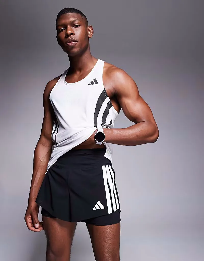 Adidas performance Беговые шорты Adidas Adizero 2 в 1, черные