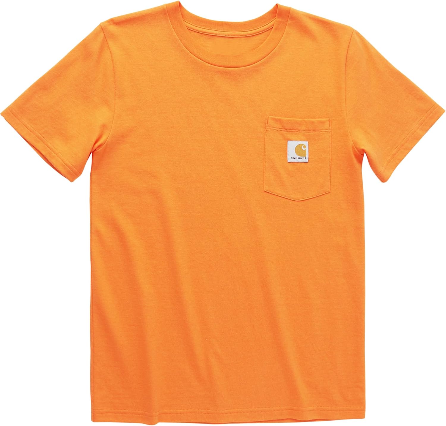 Детская футболка Carhartt с коротким рукавом и карманом, Exotic Bright Orange — фото 3