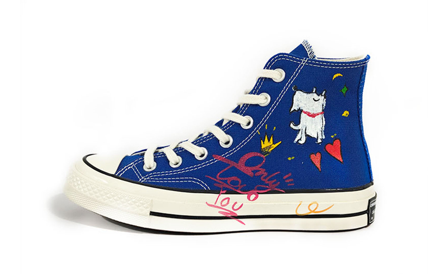 Converse Нескользящие дышащие высокие парусиновые туфли 1970-х годов, унисекс, синие