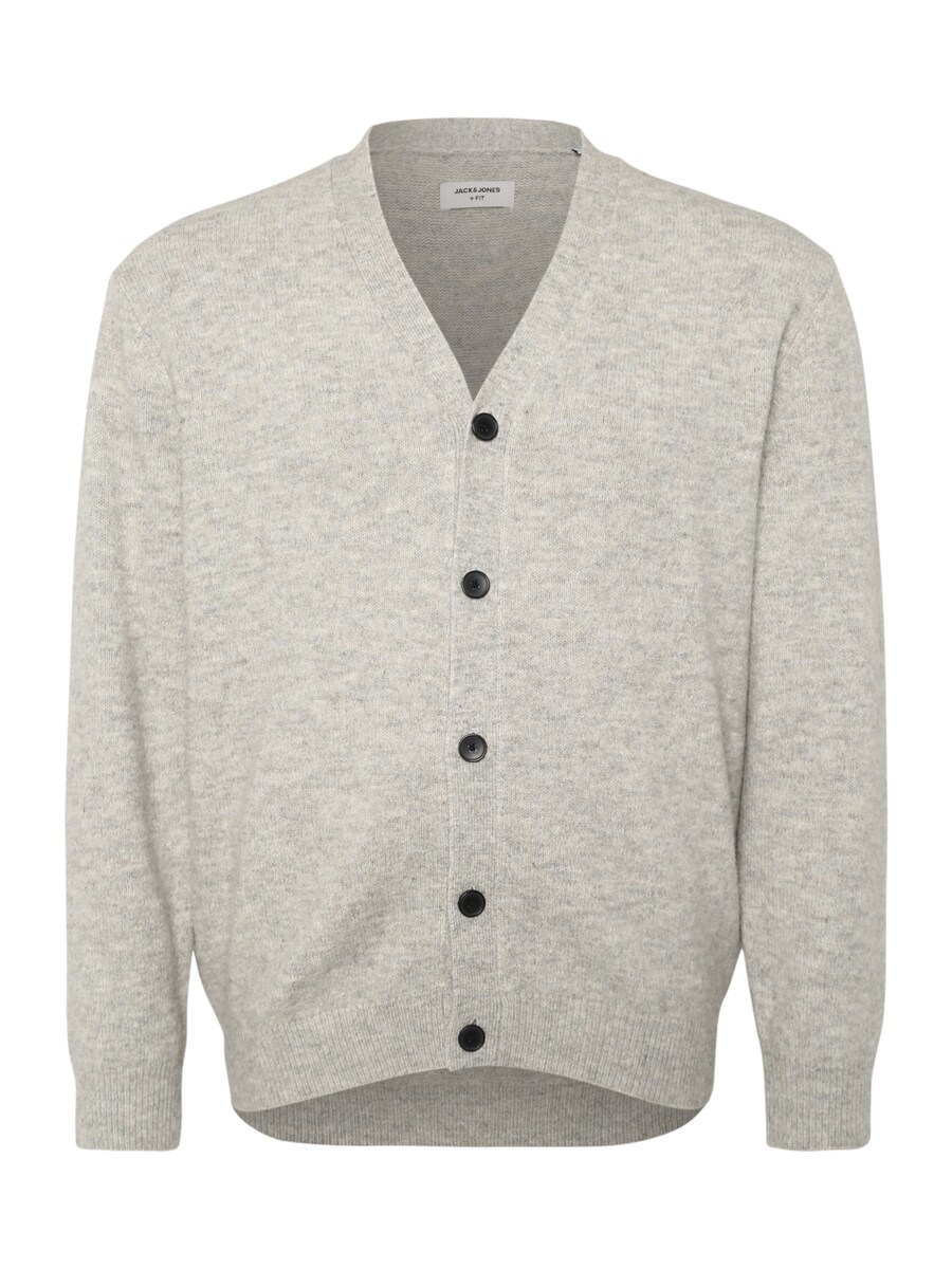 

Вязаный кардиган Jack & Jones Plus Knit Cardigan, светло-серый