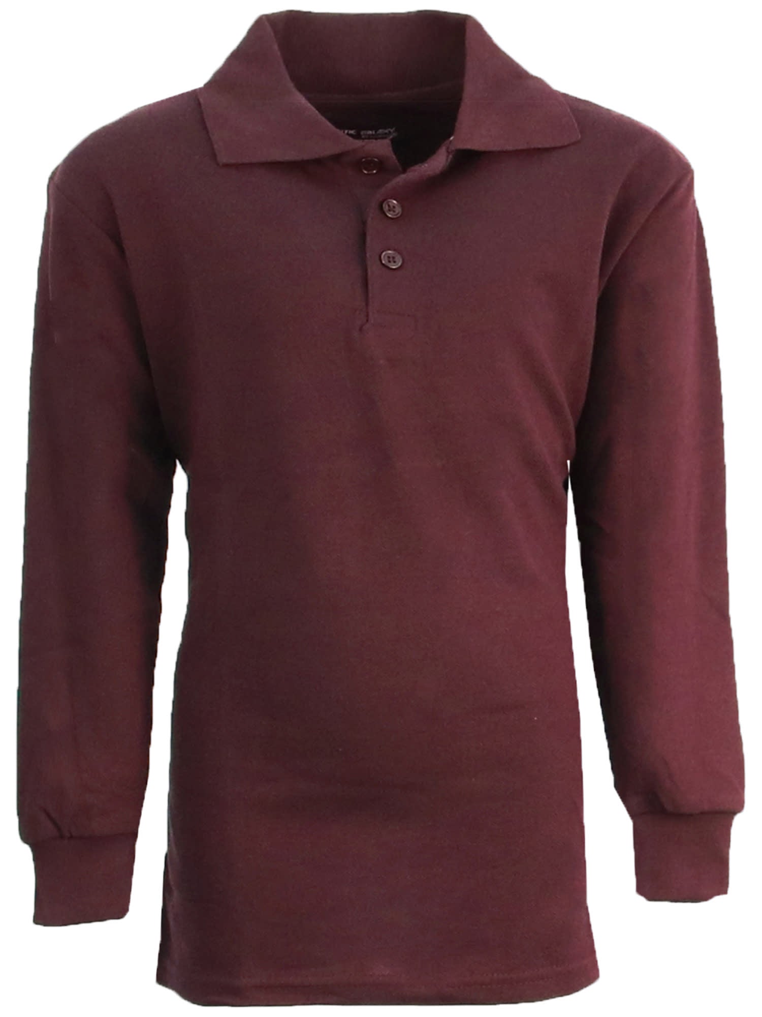 

Рубашки-поло Galaxy Authentic Slim Fit с длинным рукавом для мальчиков Galaxy By Harvic, бургундия