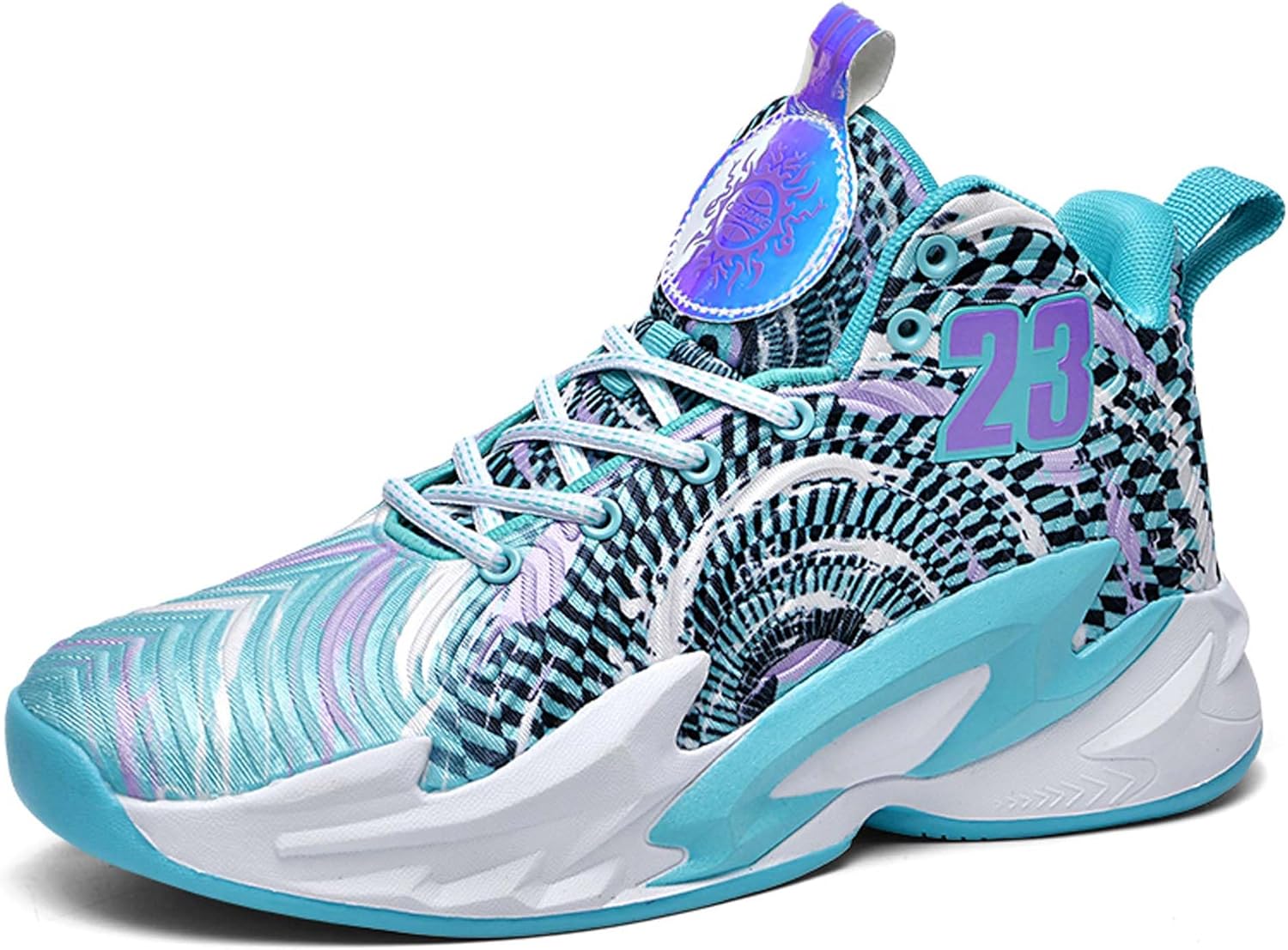 

Кроссовки для баскетбола с застежкой на шнуровку и стильным сочетанием цветов для мужчин и женщин, для путешествий и походов Dzbajrqm, светло-голубой