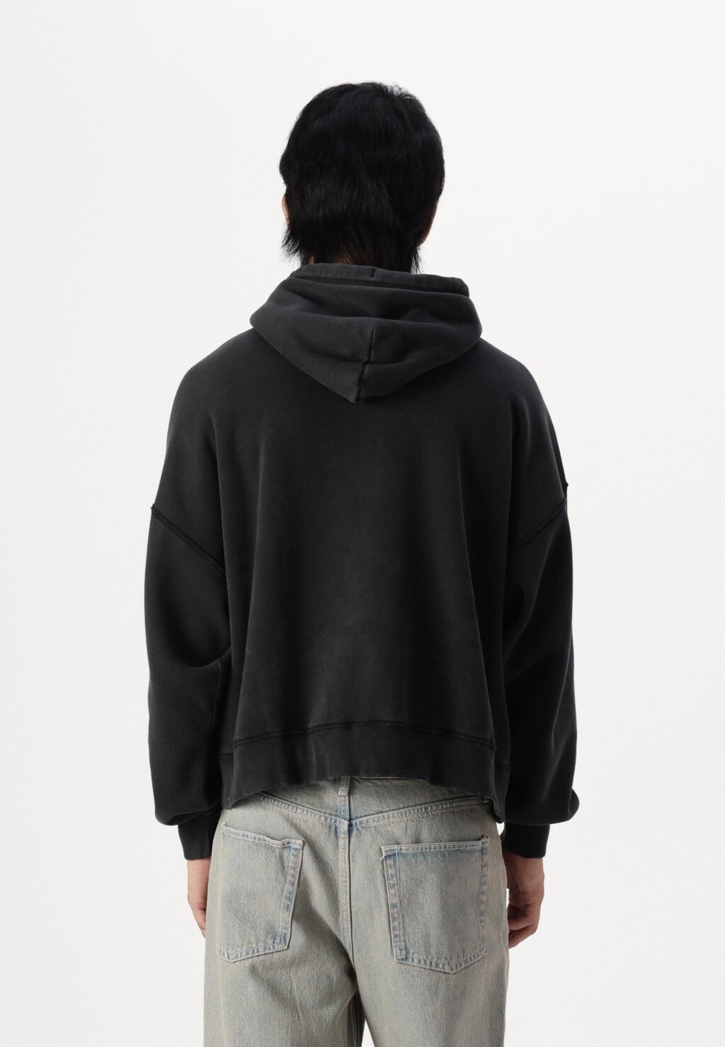 

Толстовка с капюшоном CROPPED Abercrombie & Fitch, черный