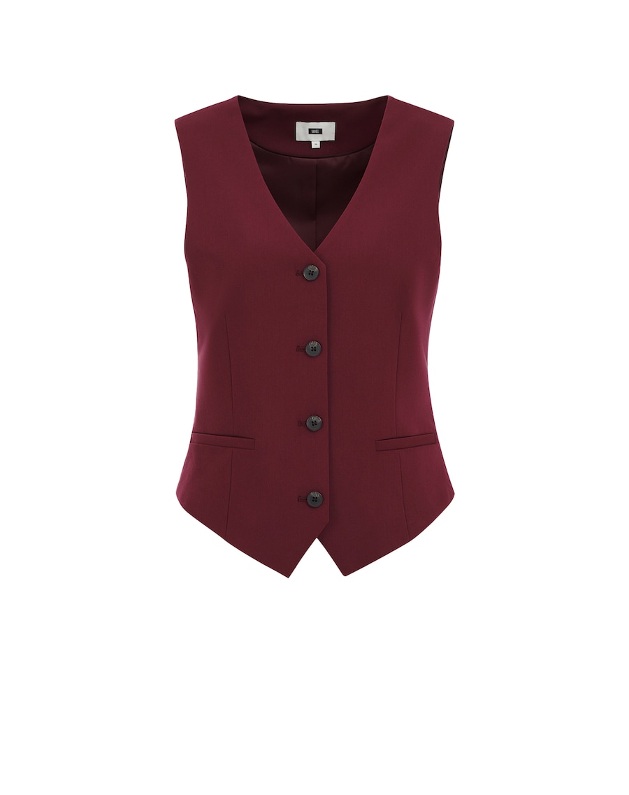 

Костюмный жилет WE Fashion, бургундия