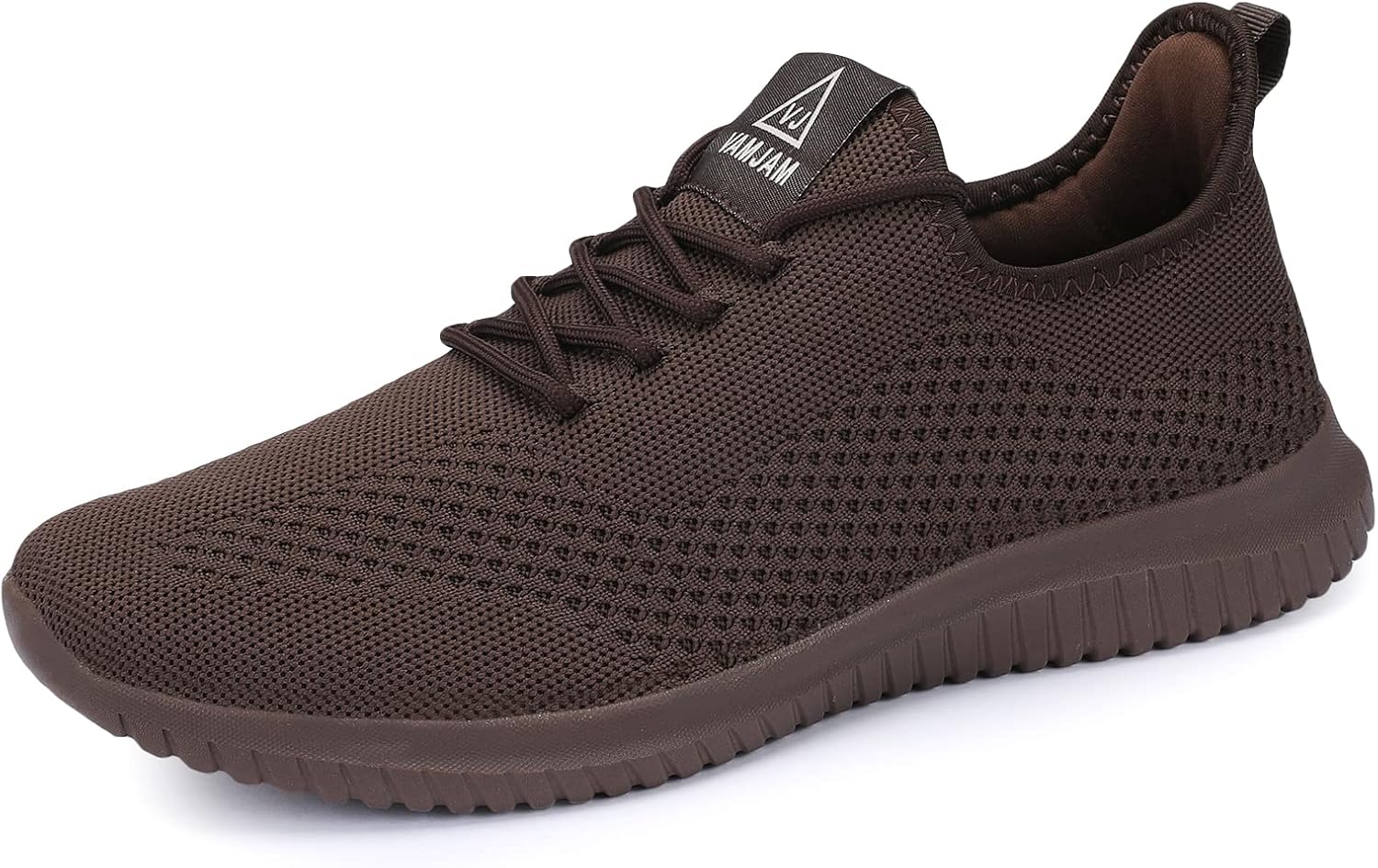 

Мужские кроссовки VAMJAM для бега, ультралегкие, дышащие, прогулочные, нескользящие спортивные модные кроссовки из сетки, для тренировок и повседневного спорта, коричневый
