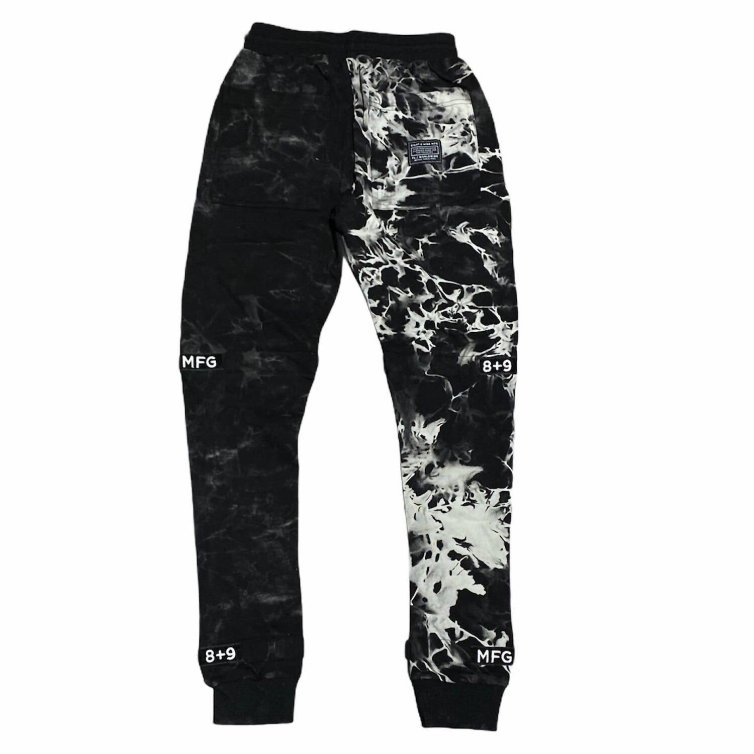 

Мужские флисовые спортивные штаны на ремнях цвета Oreo Tie Dye 8&9MFG