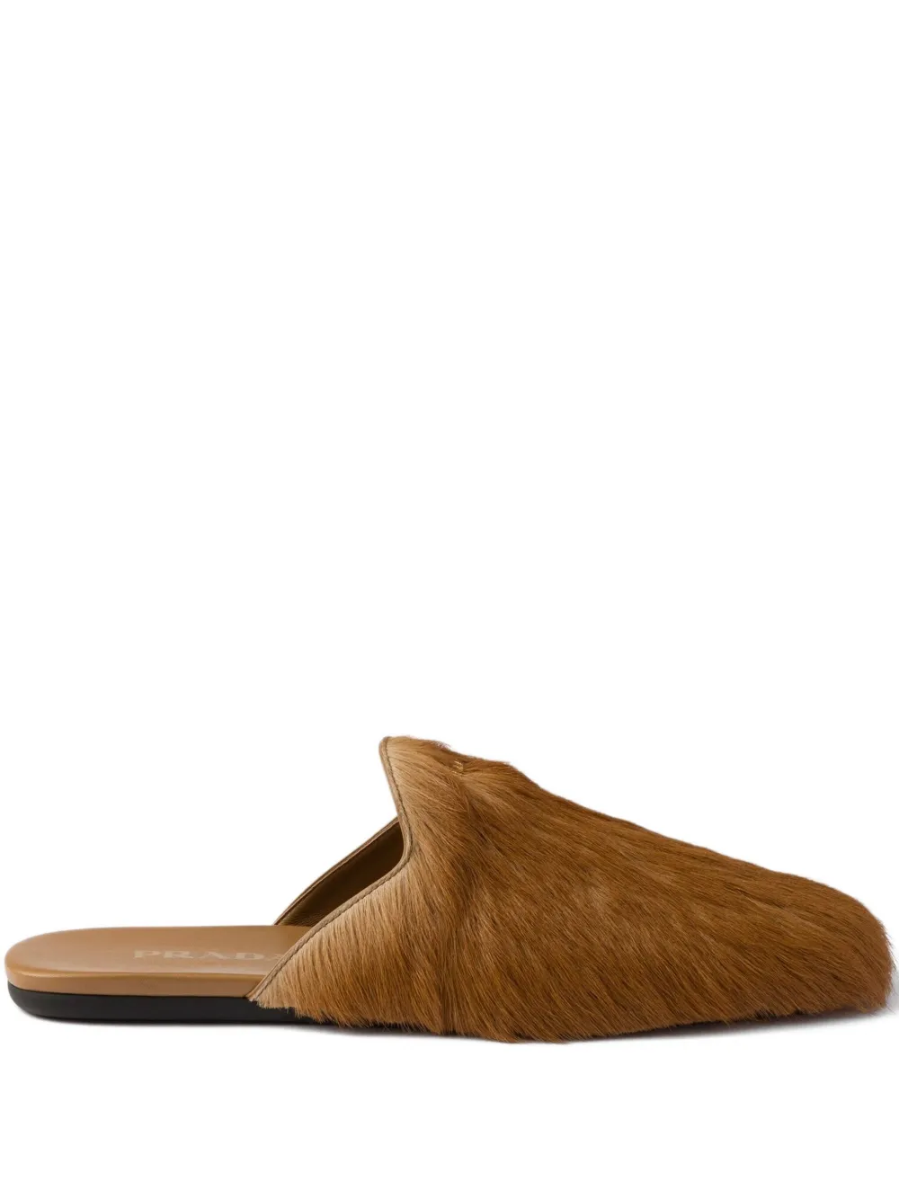 Кожаные мюли Prada, коричневый
