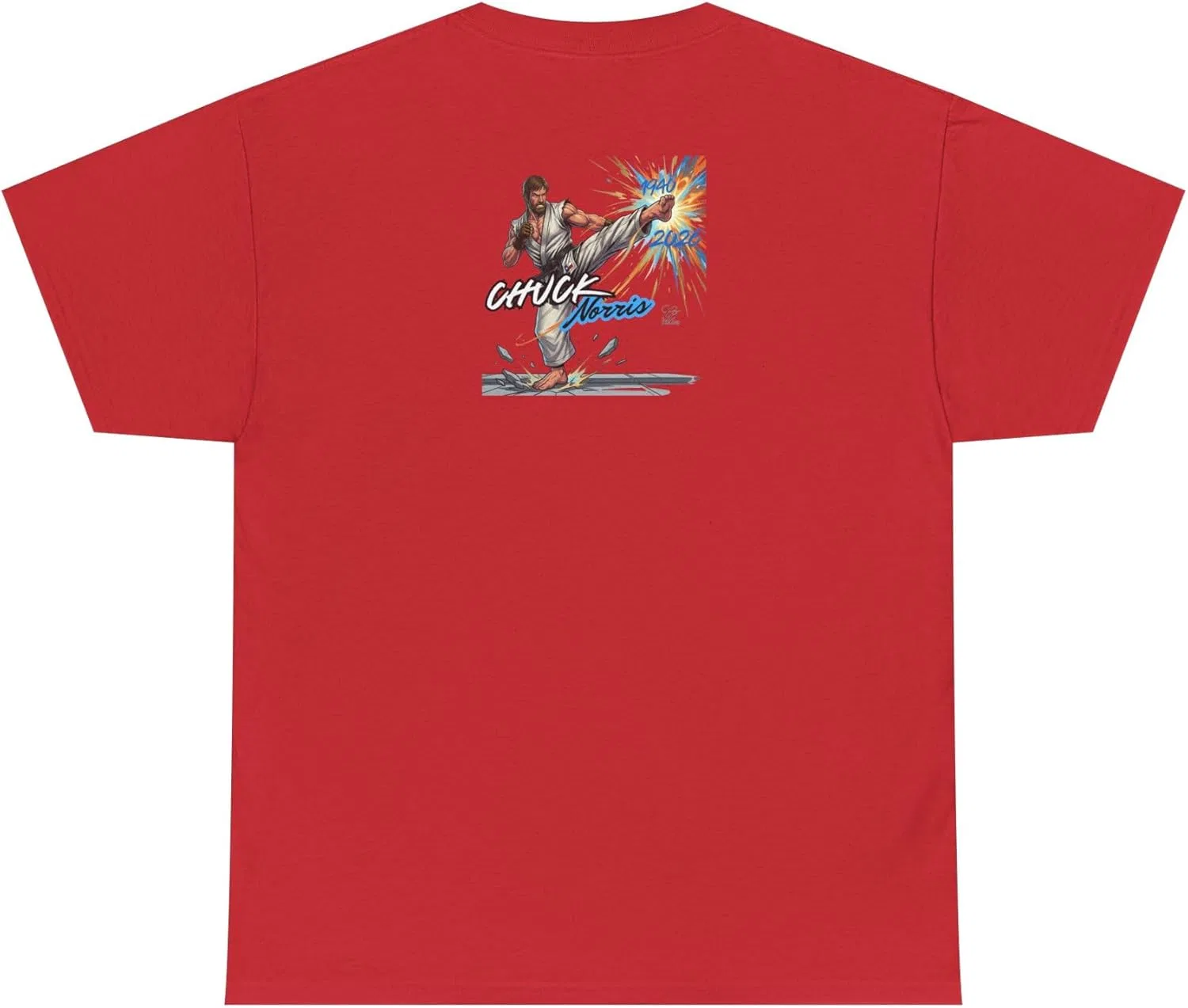 Футболка с принтом Karate Fighter Kick, GENERIC, Red — фото 2
