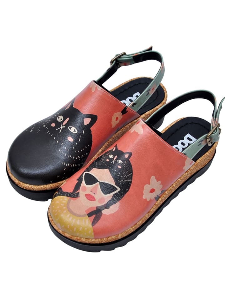 Сандалии на плоской подошве Dogo Akita Sandalen - Cat Hat, красный — фото 2