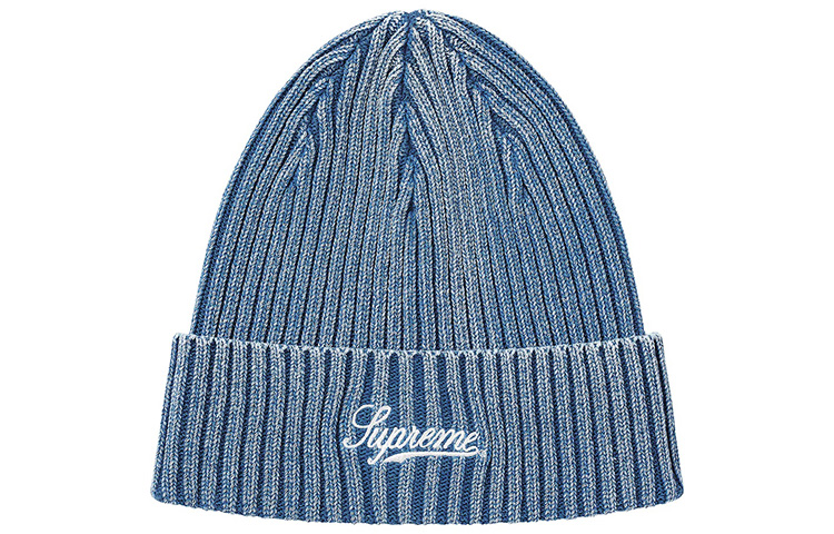 

Supreme Отбеленная ребристая шапка, Blue
