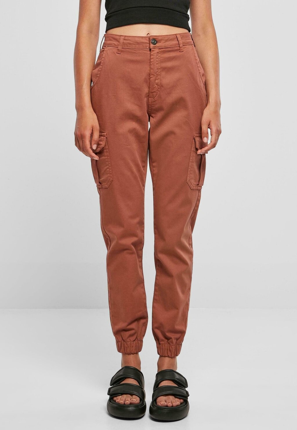 

Брюки карго HIGH WAIST Urban Classics, цвет terracotta