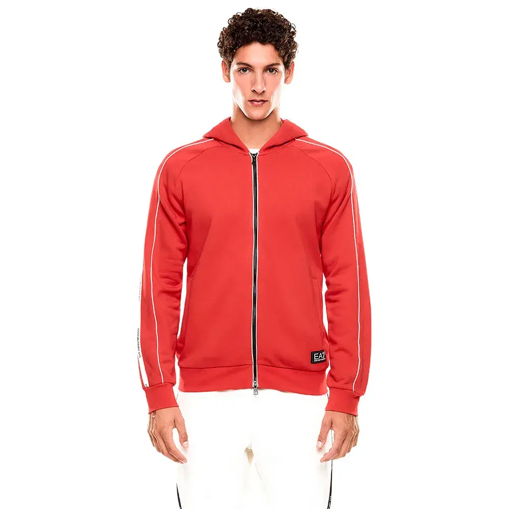 

Толстовка EA7 EMPORIO ARMANI Train Logo Series Tape full zip, красный