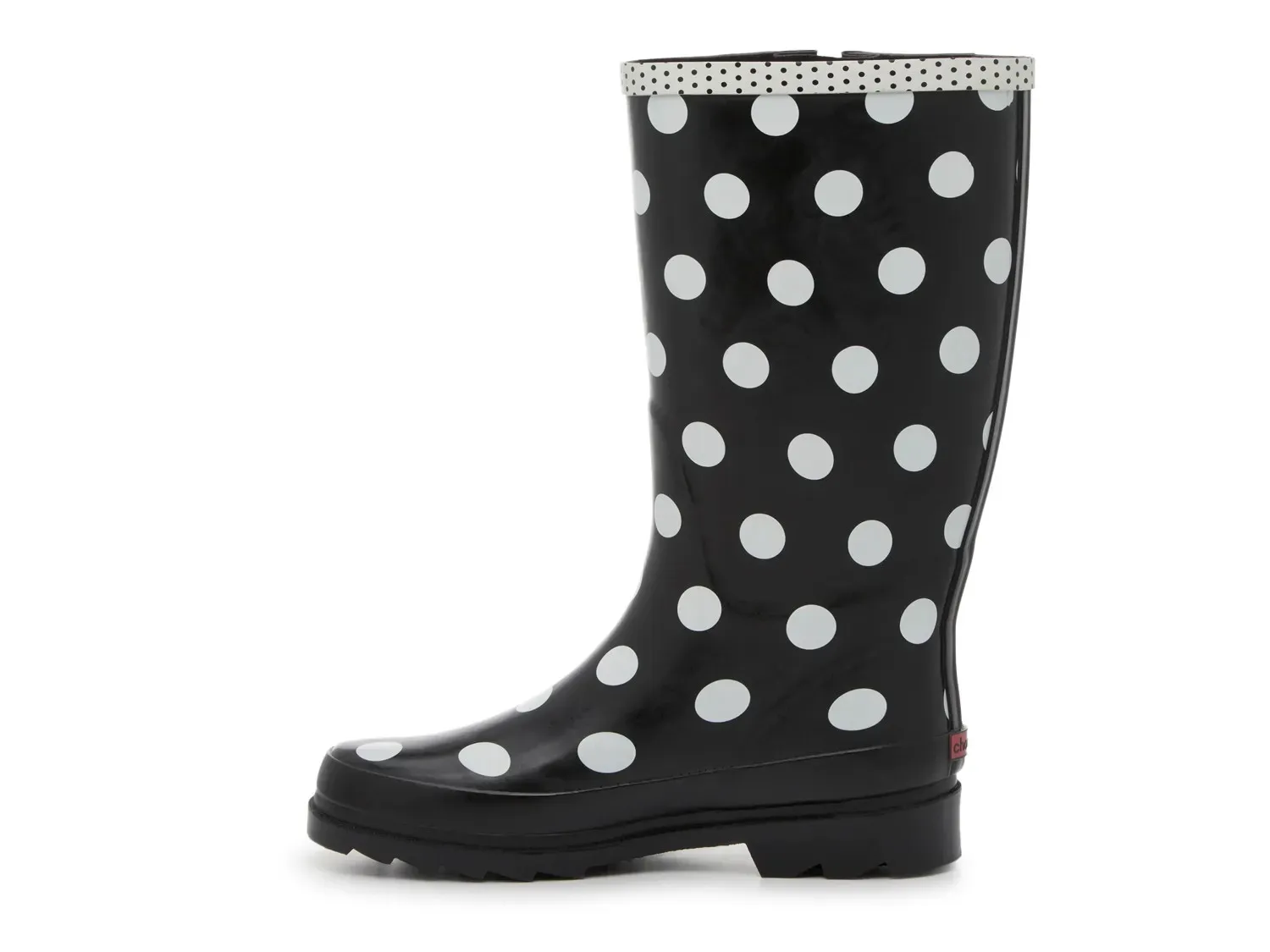 Сапоги Chooka Rob Dots Rain Boot, черно-белый узор в горошек — фото 3