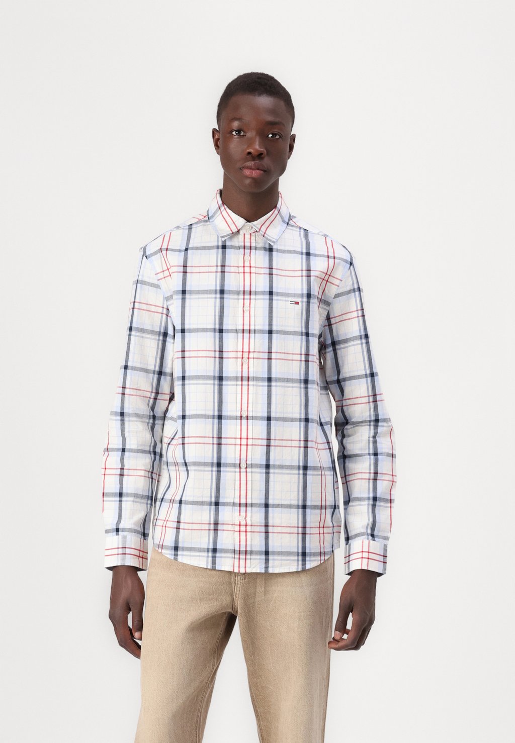

Рубашка CHECK SHIRT Tommy Jeans, слоновая кость