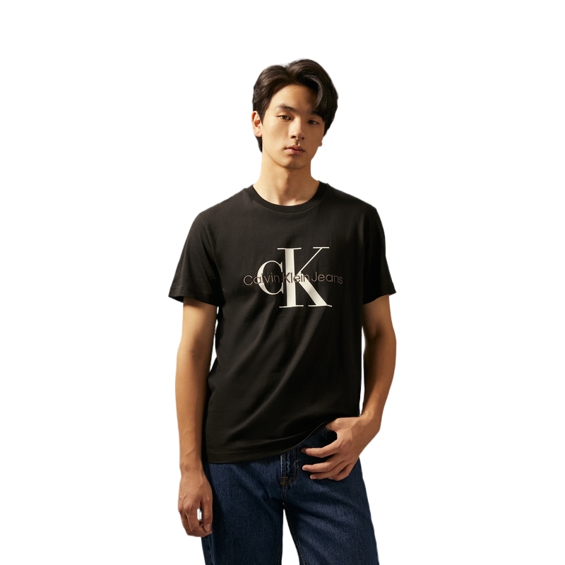 Футболка CALVIN KLEIN унисекс черная, YAF-Лунный белый — фото 4