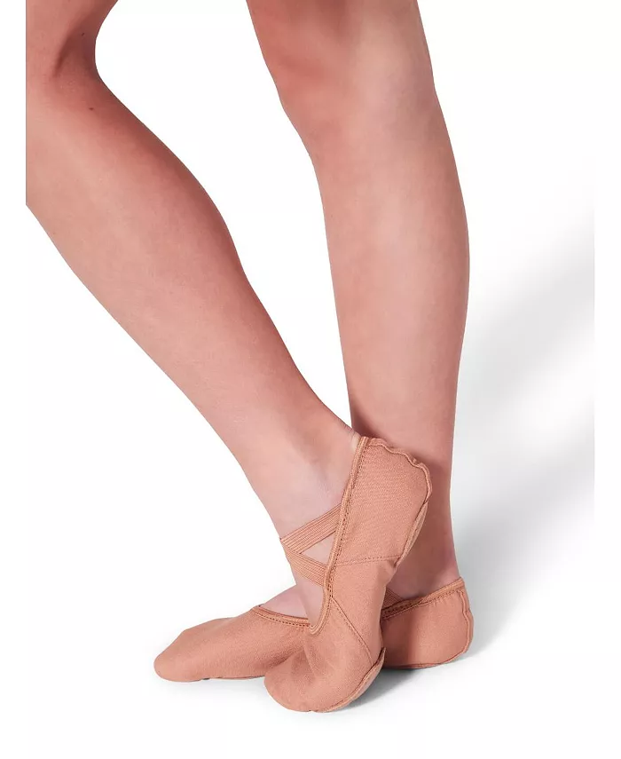 Балетки Hanami Canvas для девочек, светло-розовые Capezio, коричневый/бежевый — фото 2