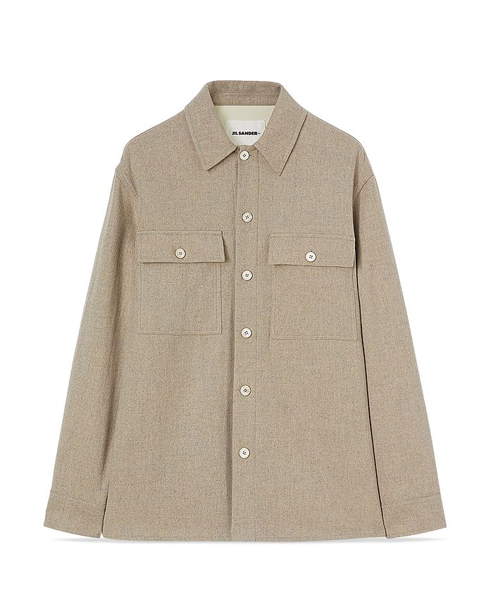 

Длинный рукав, рубашка на пуговицах Jil Sander, коричневый/бежевый