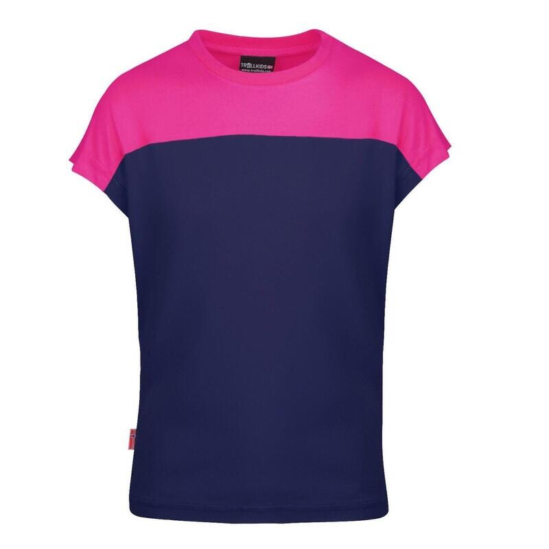 

Футболка для девочек Bergen Navy Blue/Magenta TROLLKIDS, цвет rosa