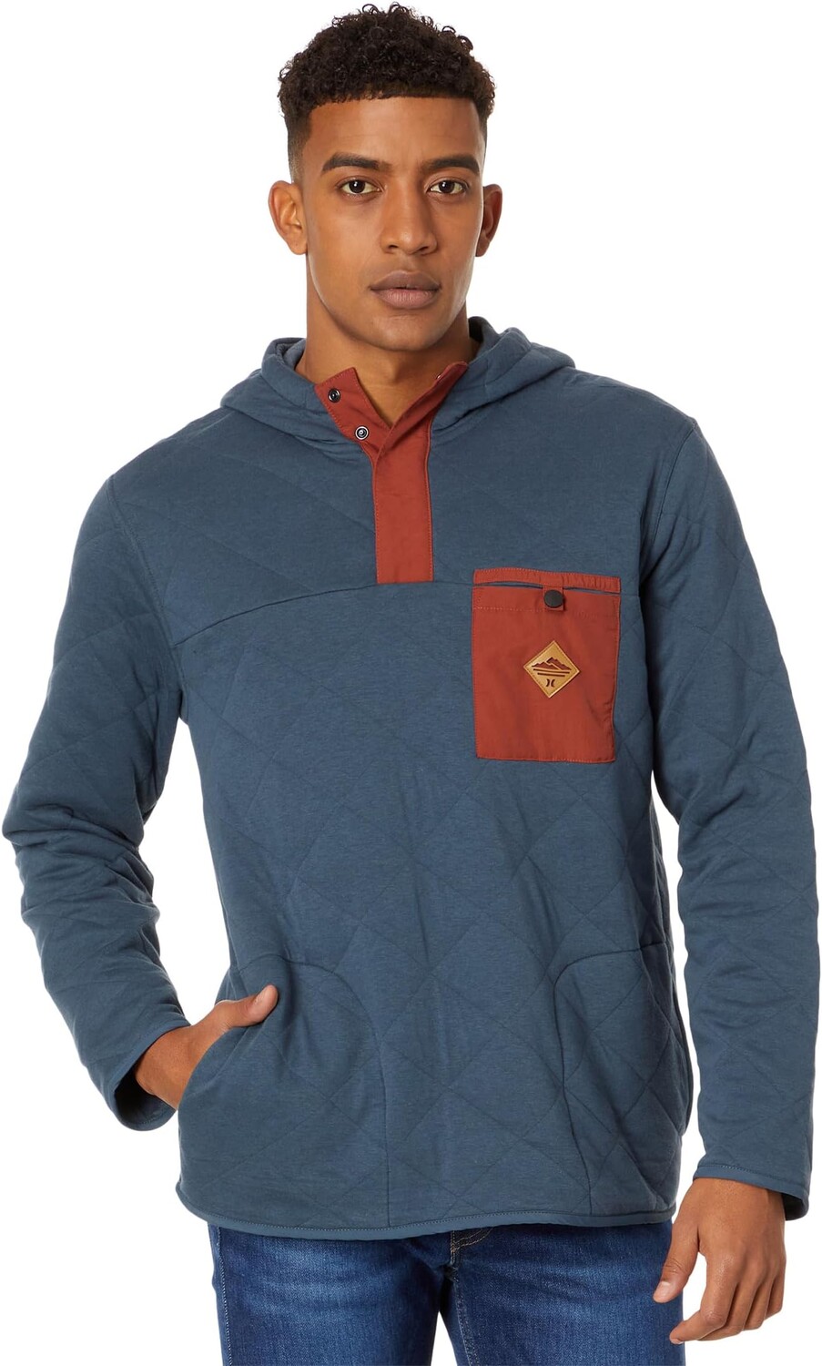 

Куртка Hurley Russell Quilted 1/4 Snap Fleece, цвет Iron Ore