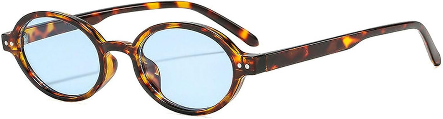 

Солнцезащитные очки COTIA в стиле ретро, ​​овальные, для женщин и мужчин, маленькая оправа, винтажный дизайн 90-х, стильные солнцезащитные очки, индивидуальные очки для активного отдыха, Leopard Blue