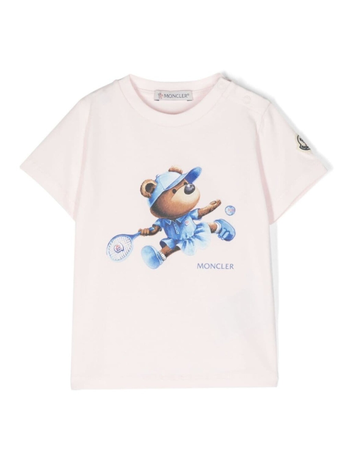 

Moncler Enfant футболка с логотипом, розовый