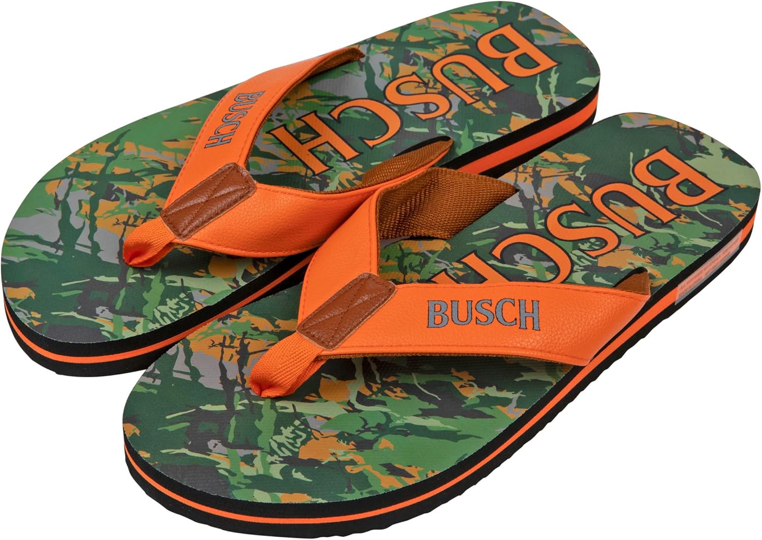 Мужские шлепанцы Busch Beer Tree Camo и Hunter Orange, Size11-12 — фото 3