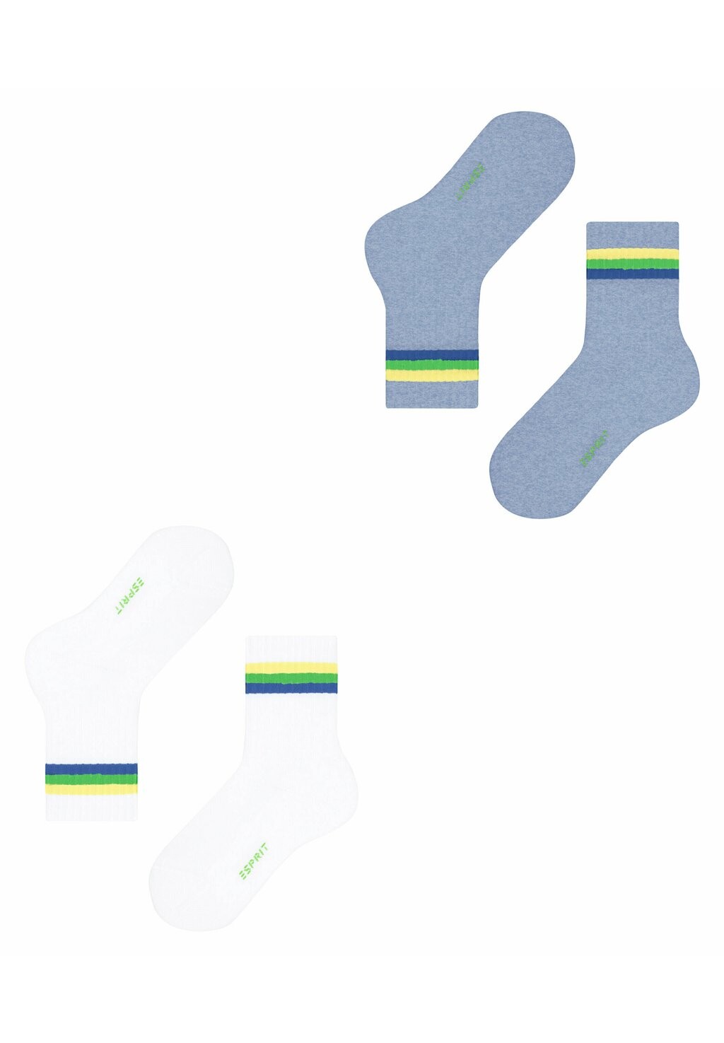 

Носки TENNIS STRIPE 2-PACK WITH PATTERN Esprit, темно-синий