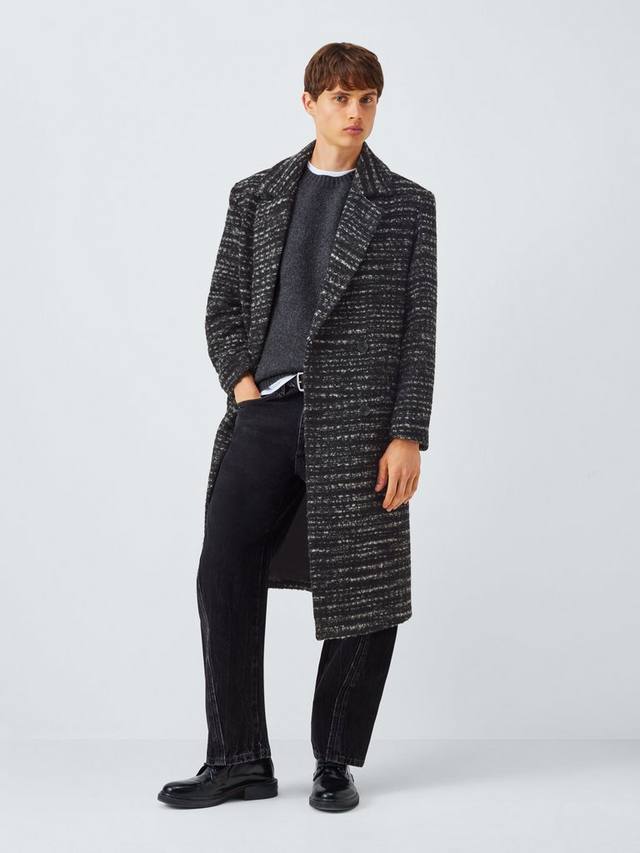 

Пушистое двубортное пальто в клетку Kin, Meteorite