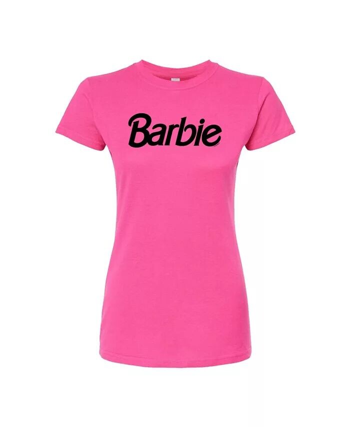 

Модная футболка с логотипом Barbie для юниоров Hybrid Apparel и графическим рисунком GOOD VIBES LLC, розовый