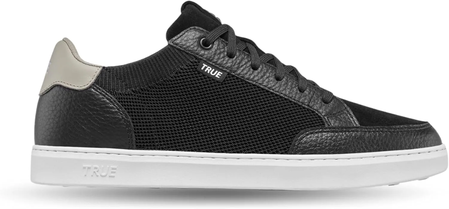 

Мужские гольф-кроссовки TRUE Linkswear FS-02 из смешанных материалов, премиальная кожа full-grain и прочные панели из нубука, черный