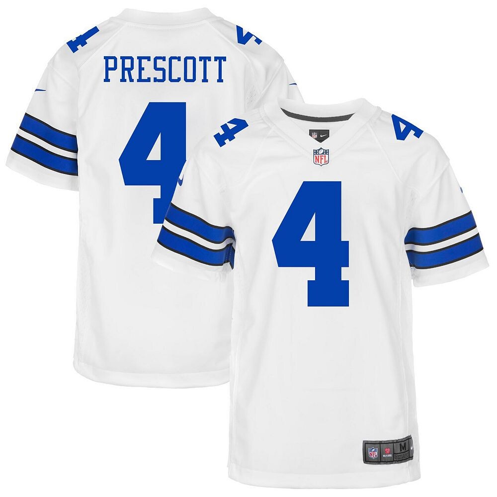 Молодежная игровая майка Nike Dak Prescott White Dallas Cowboys, цвет Cow White — фото 2