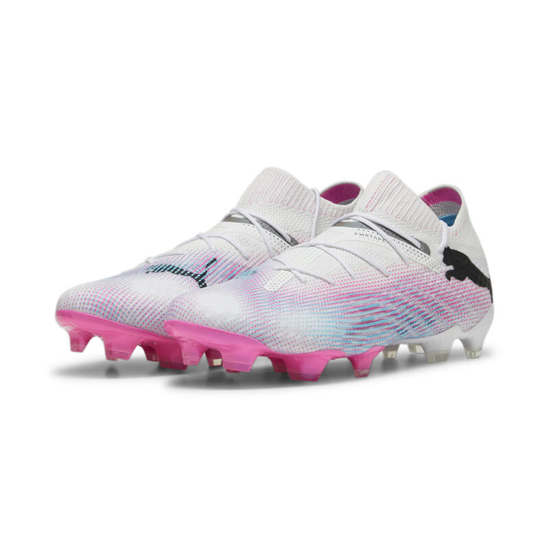 

Футбольные бутсы FUTURE 7 ULTIMATE FG/AG мужские PUMA White Black Poison Pink