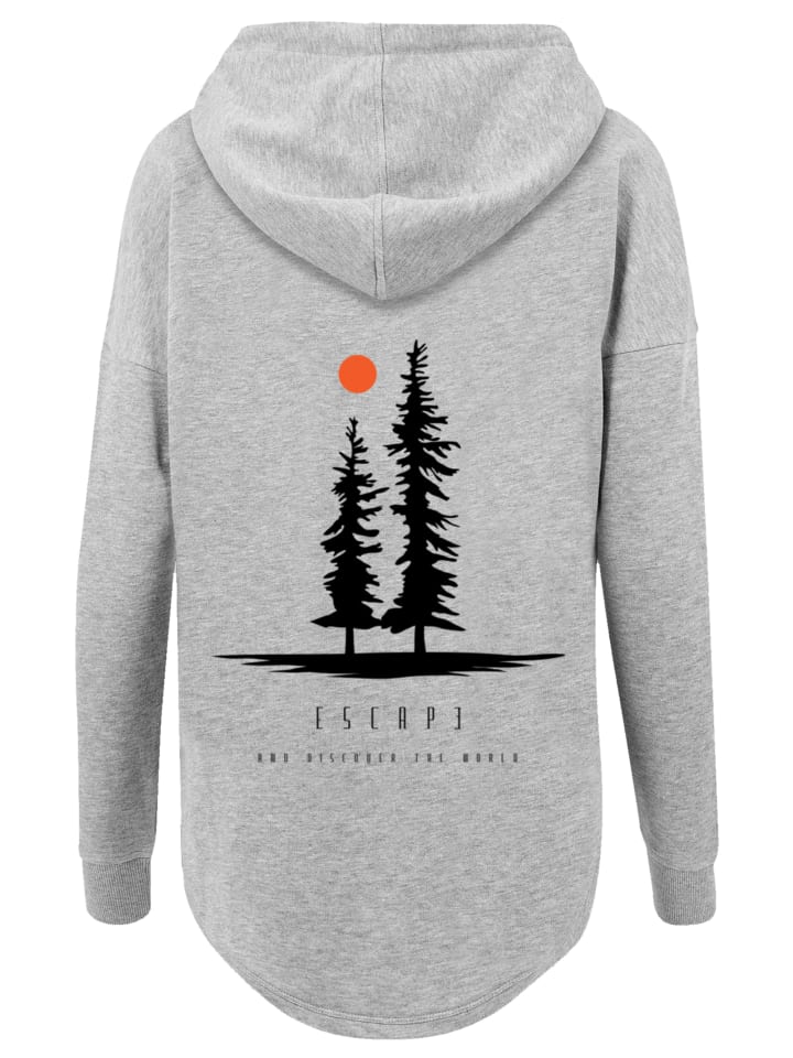 

Толстовка Oversize Escape Discover the World Pinetree серого цвета F4NT4STIC