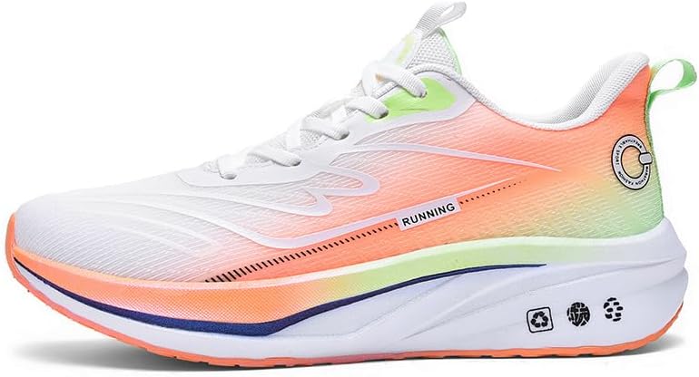 

Мужские беговые кроссовки GWLYETD Marathon с карбоновой пластиной, стабильной поддержкой, амортизацией, сверхлегкой TPU подошвой и хорошим отскоком, оранжевый