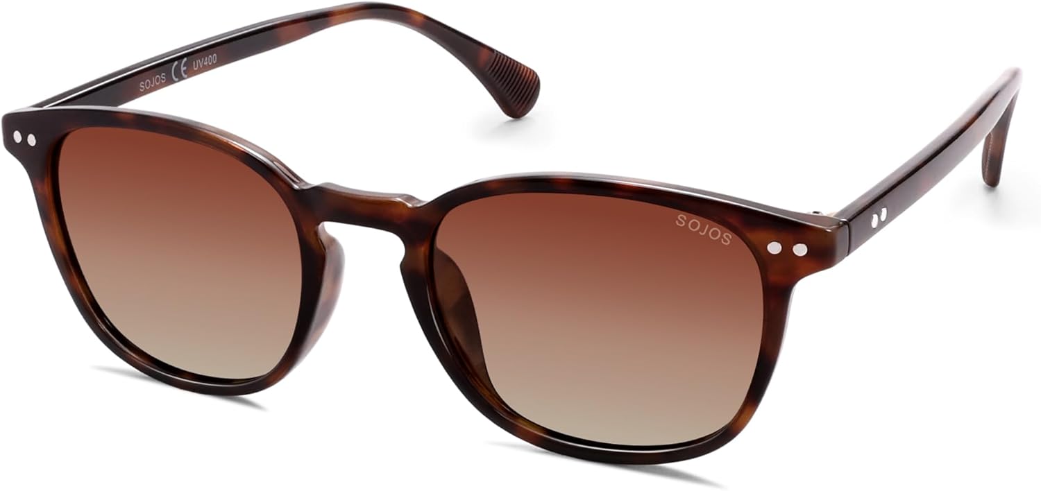 

Солнцезащитные очки SOJOS SJ2637, маленькие, закругленные, квадратные, поляризованные, для женщин и мужчин, в винтажном стиле, с линзами UV400, Tortoise/Gradient Brown
