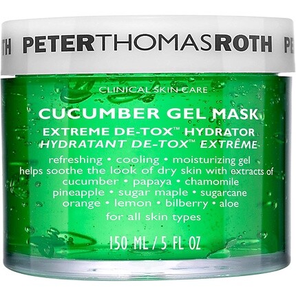 

Peter Thomas Roth Огуречная гелевая маска Extreme De-Tox Hydrator охлаждающая и увлажняющая маска для лица 150 мл