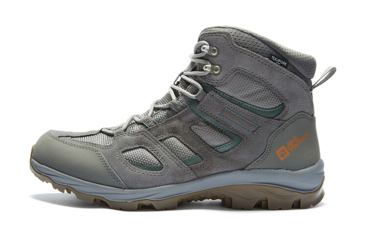 

Кроссовки мужские треккинговые Hiking / Trekking Shoes Men High-Top Jack Wolfskin, цвет Black bright yellow / 6055