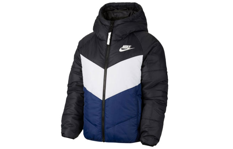 

Nike Пуховик зимний женский черный синий, Black Blue