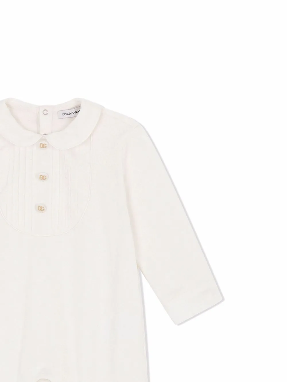 Комплект для новорожденного Interlock с логотипом DG Dolce & Gabbana Kids, белый — фото 4