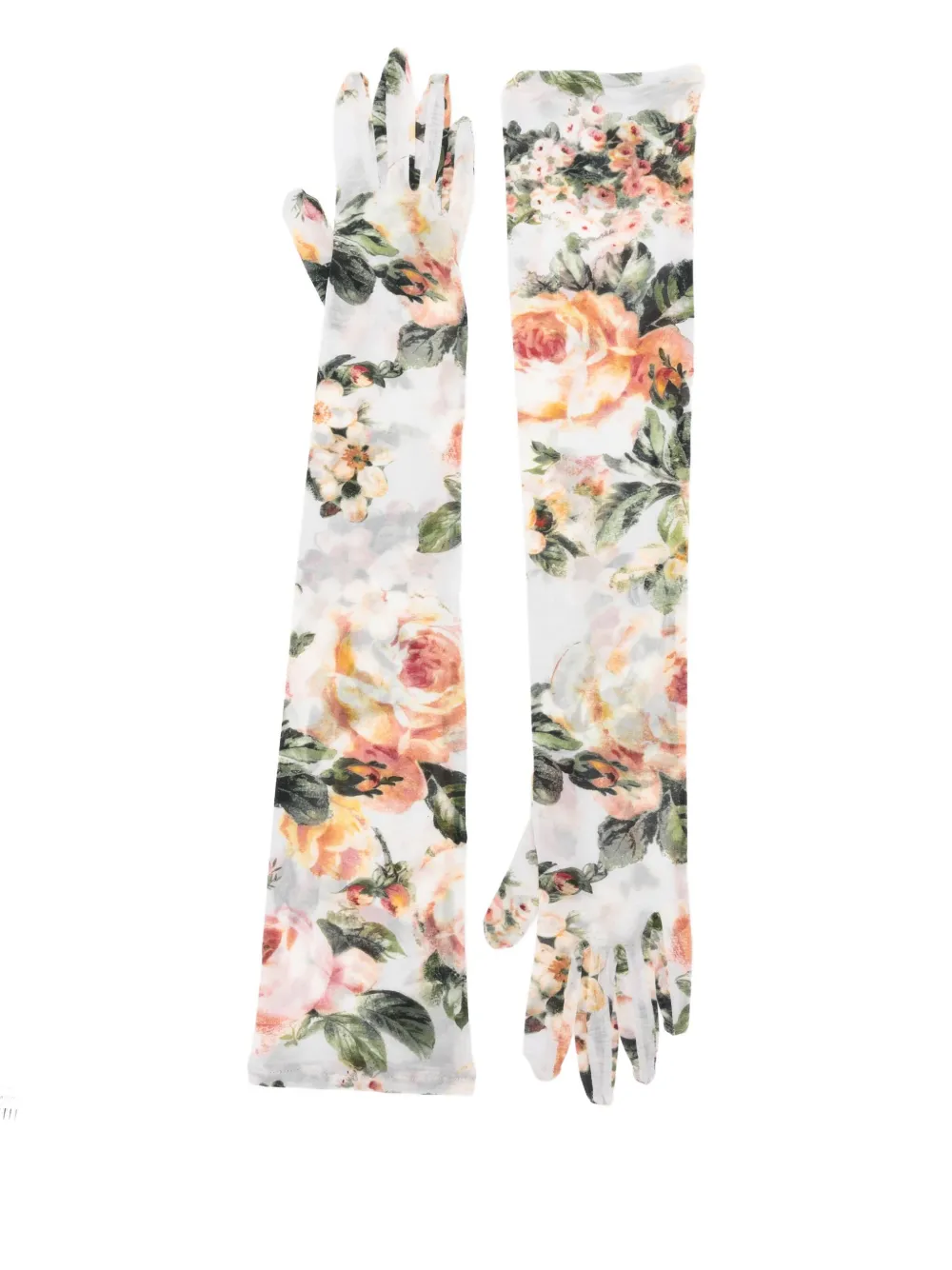 

Перчатки с цветочным принтом Magda Butrym, нейтральный