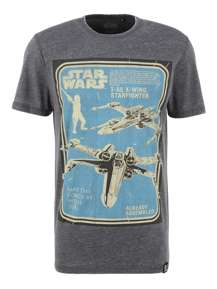 

Футболка Re:Covered T-Shirt Star Wars X-Wing Assembled, темно-серый