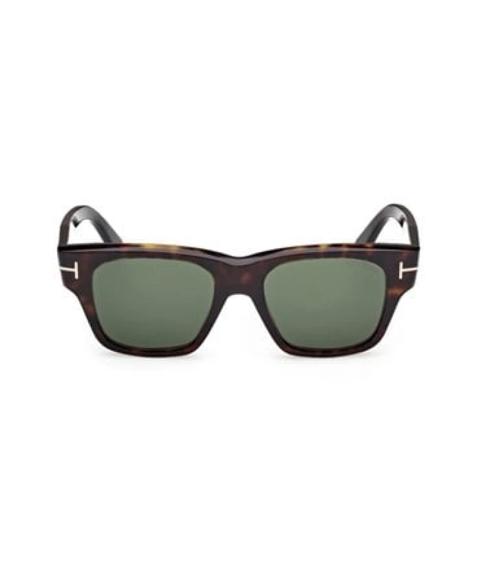 

Квадратные солнцезащитные очки, зеленые линзы, темно-гаванский цвет Tom Ford, коричневый
