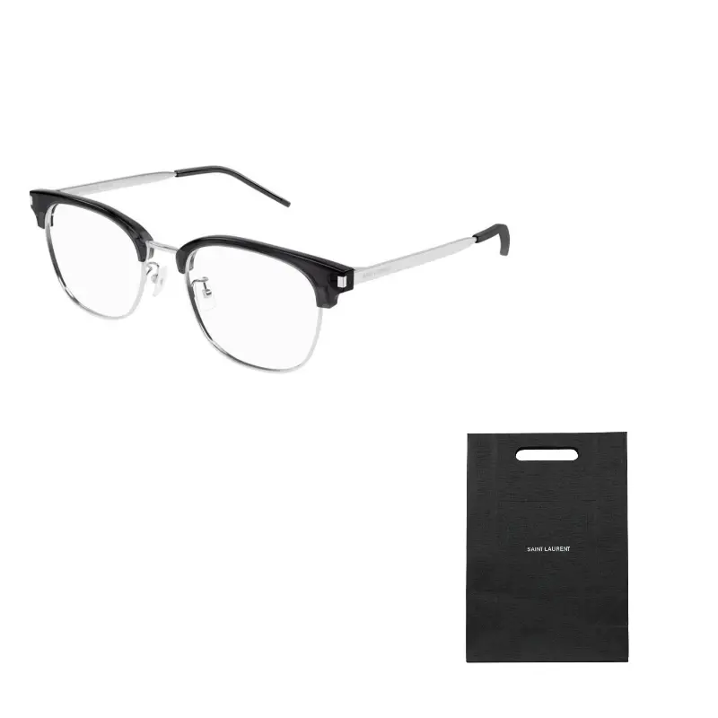 

SAINT LAURENT Переработанные ацетатные очки в форме бабочки унисекс черные, Black