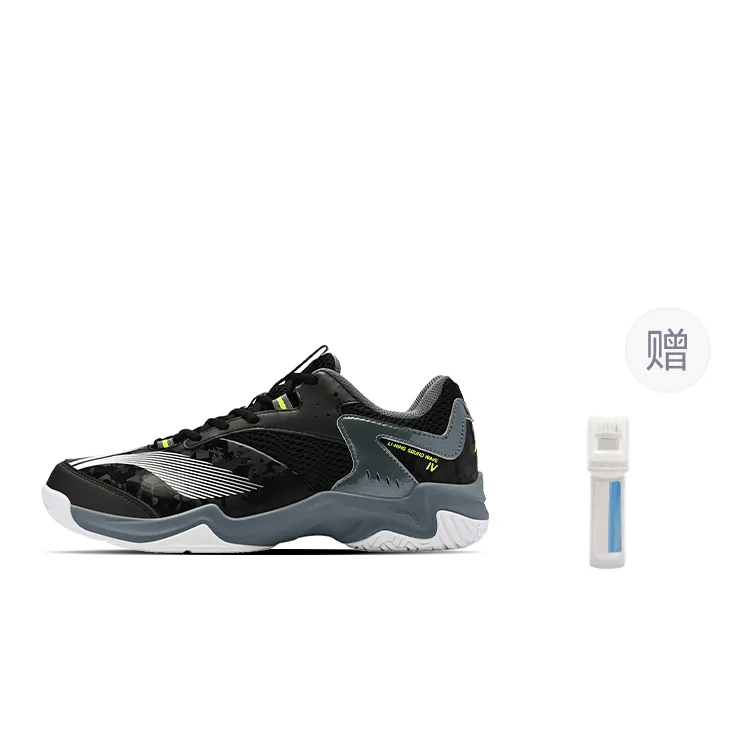 Кроссовки для бадминтона Li-Ning низкие, текстиль и искусственная кожа, амортизация, износостойкие, дышащие, унисекс, цвет storm gray