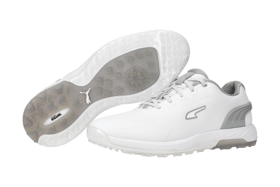 Кроссовки для гольфа Puma Alphacat Nitro, белые, серые, 378692 — фото 3