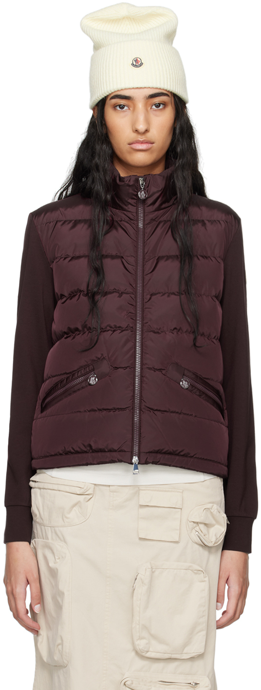 

Кардиган с панелями на пуху Moncler, Burgundy