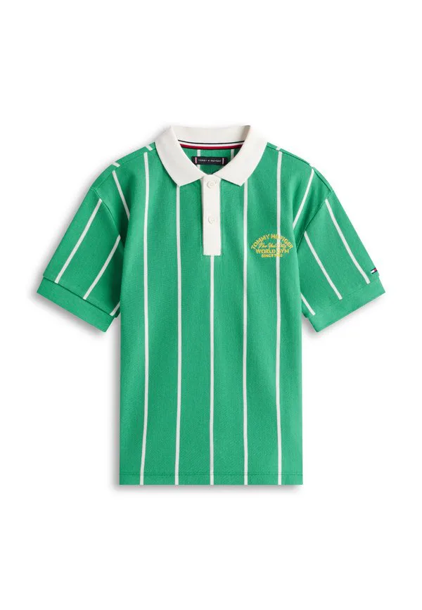 Рубашка-Поло с контрастным воротником и вышивкой пике Tommy Hilfiger, Bahama Green — фото 4