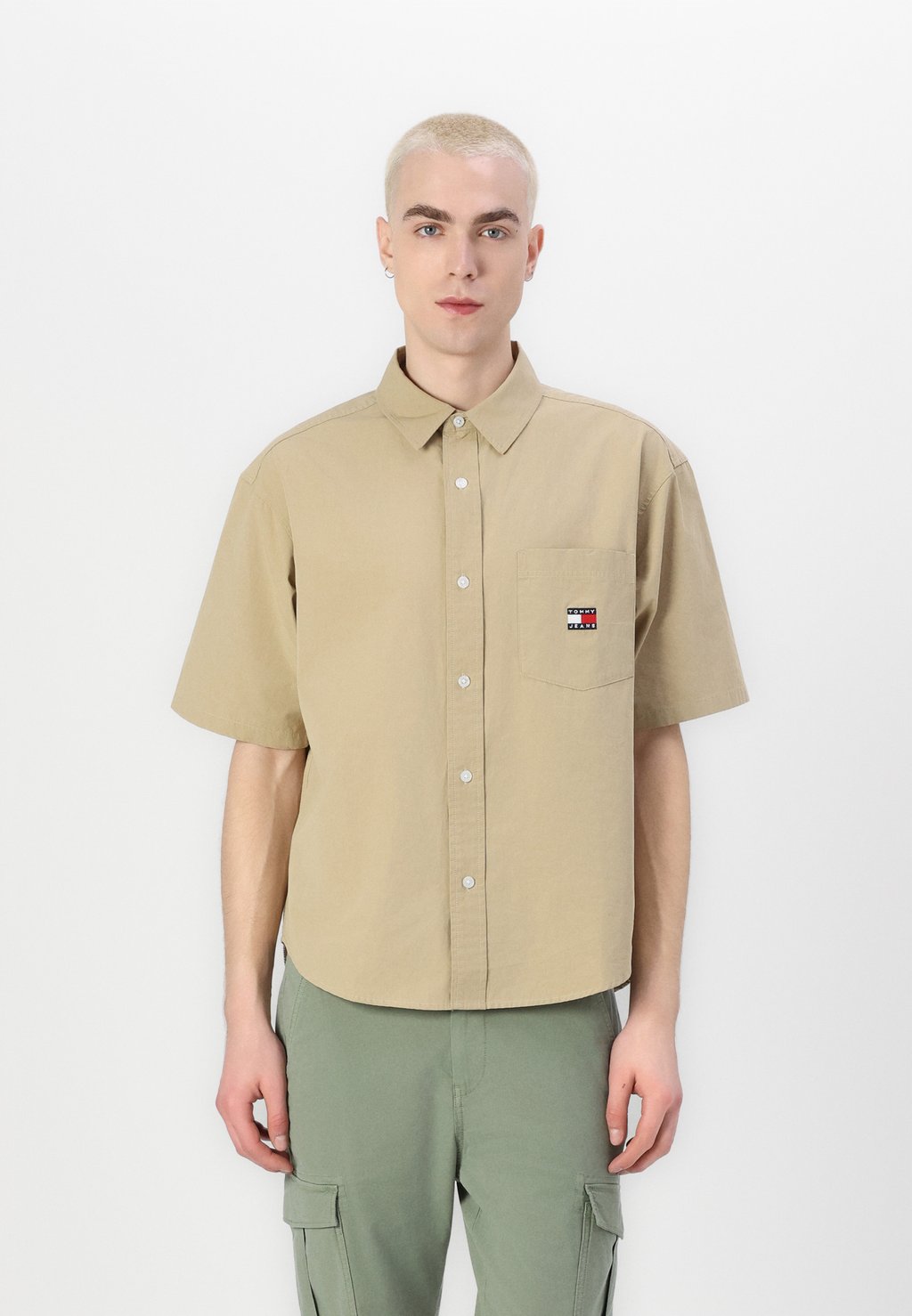

Рубашка EASY OVERSHIRT Tommy Jeans, бежевый