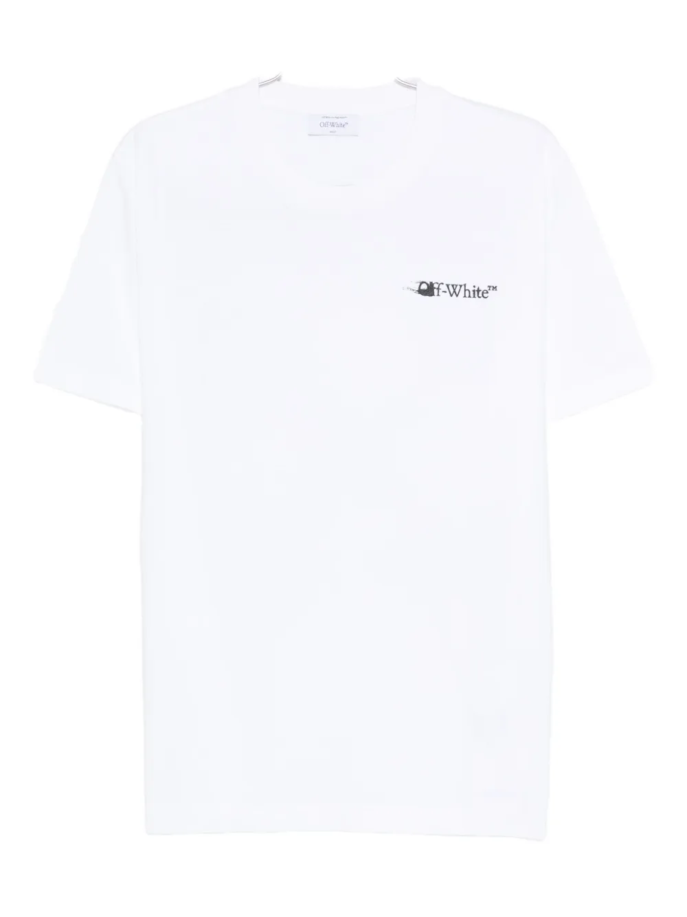 

Футболка с вышитым логотипом OFF-WHITE, белый